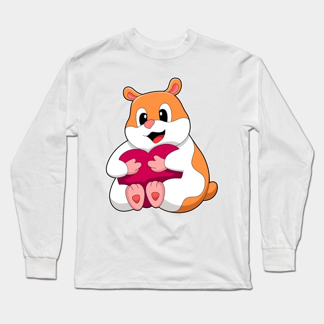 Hamster with Heart Long Sleeve T-Shirt by Markus Schnabel